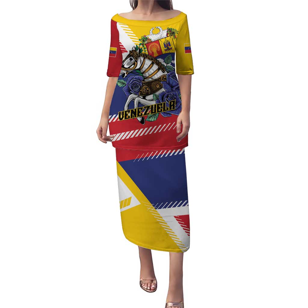 Personalized Venezuela White Horse Puletasi Veneziola Flag Colors - Wonder Print Shop