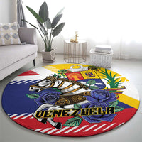 Venezuela White Horse Round Carpet Veneziola Flag Colors - Wonder Print Shop