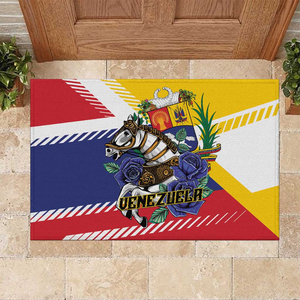 Venezuela White Horse Rubber Doormat Veneziola Flag Colors - Wonder Print Shop