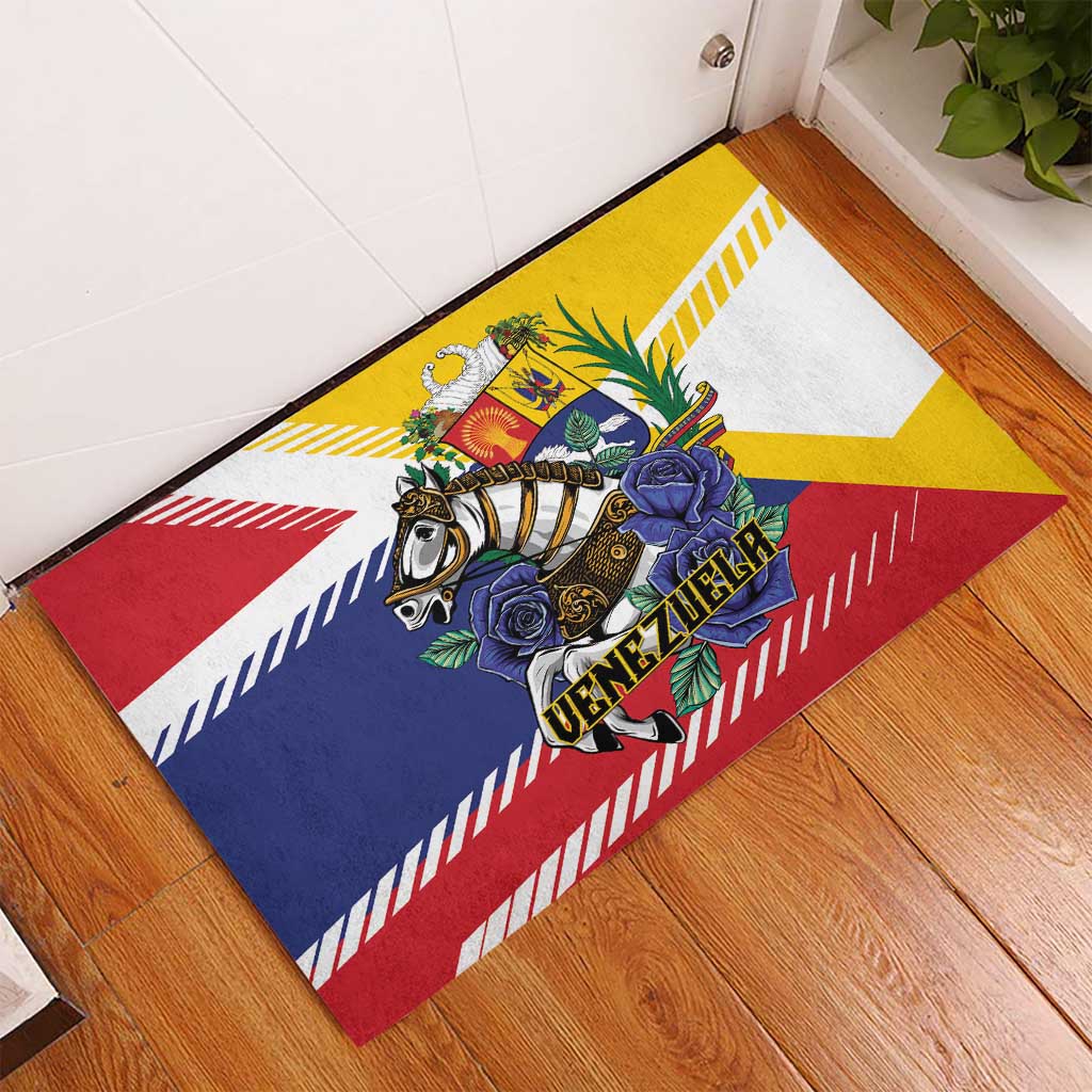 Venezuela White Horse Rubber Doormat Veneziola Flag Colors - Wonder Print Shop