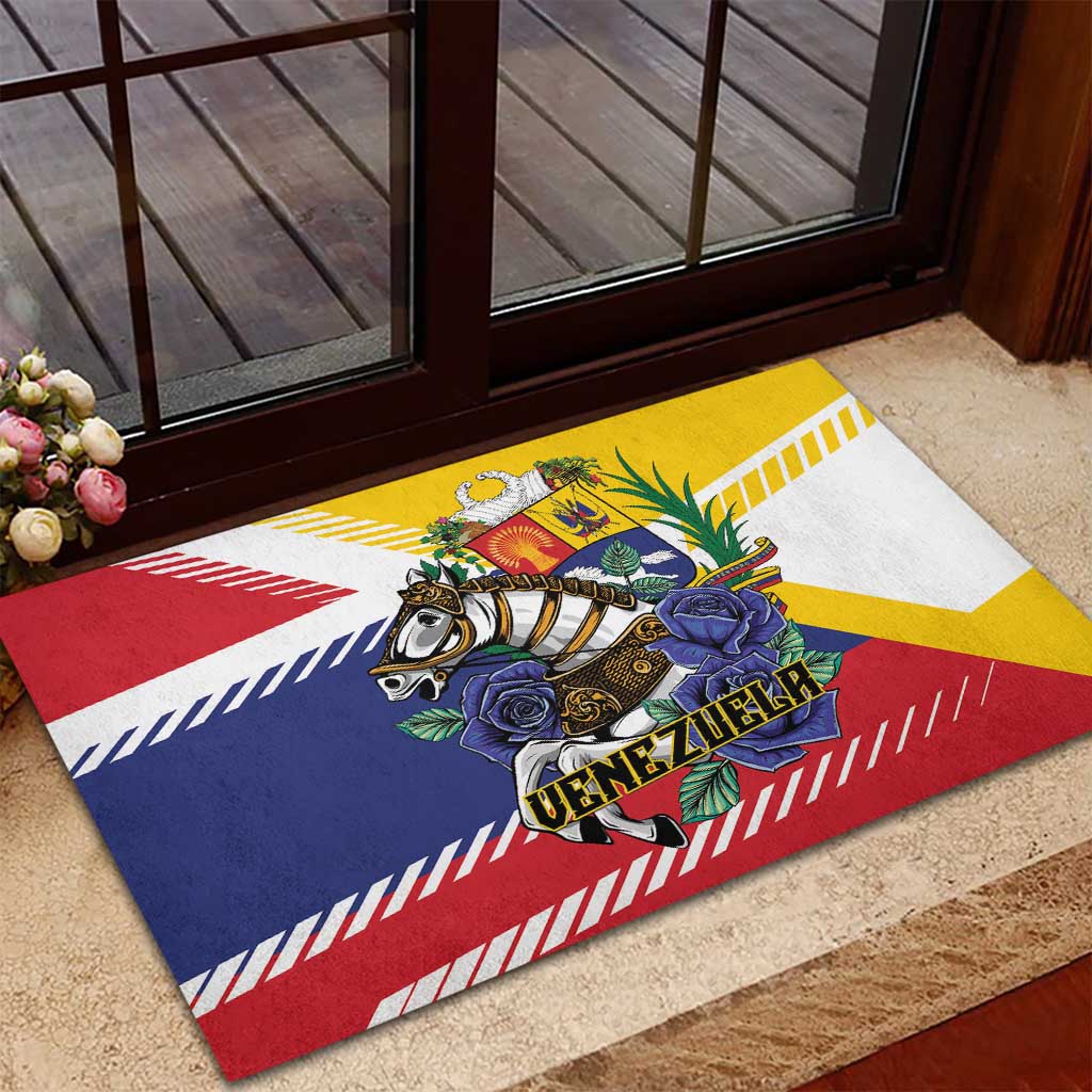 Venezuela White Horse Rubber Doormat Veneziola Flag Colors - Wonder Print Shop