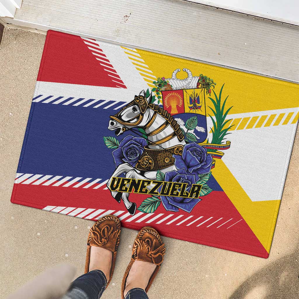 Venezuela White Horse Rubber Doormat Veneziola Flag Colors - Wonder Print Shop