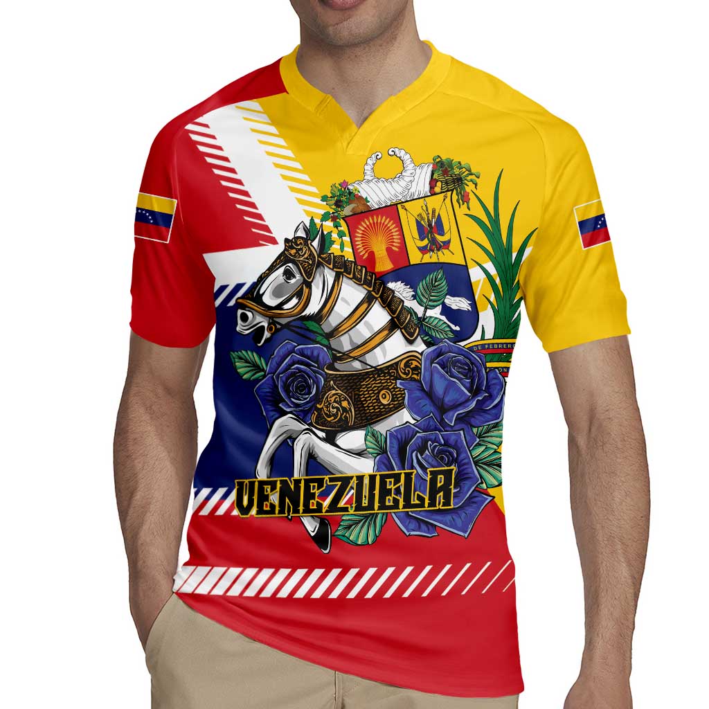 Personalized Venezuela White Horse Rugby Jersey Veneziola Flag Colors - Wonder Print Shop