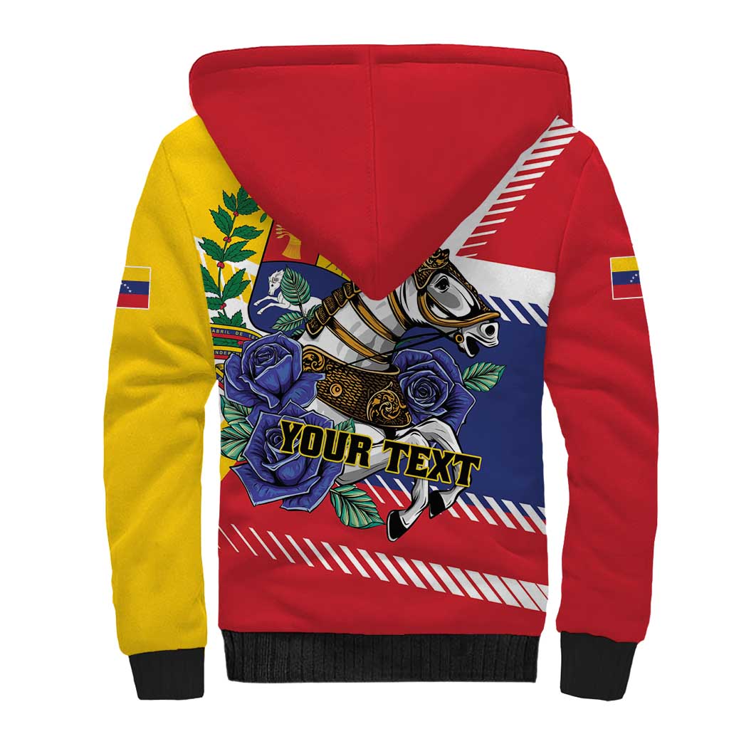 Personalized Venezuela White Horse Sherpa Hoodie Veneziola Flag Colors - Wonder Print Shop