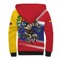 Personalized Venezuela White Horse Sherpa Hoodie Veneziola Flag Colors - Wonder Print Shop