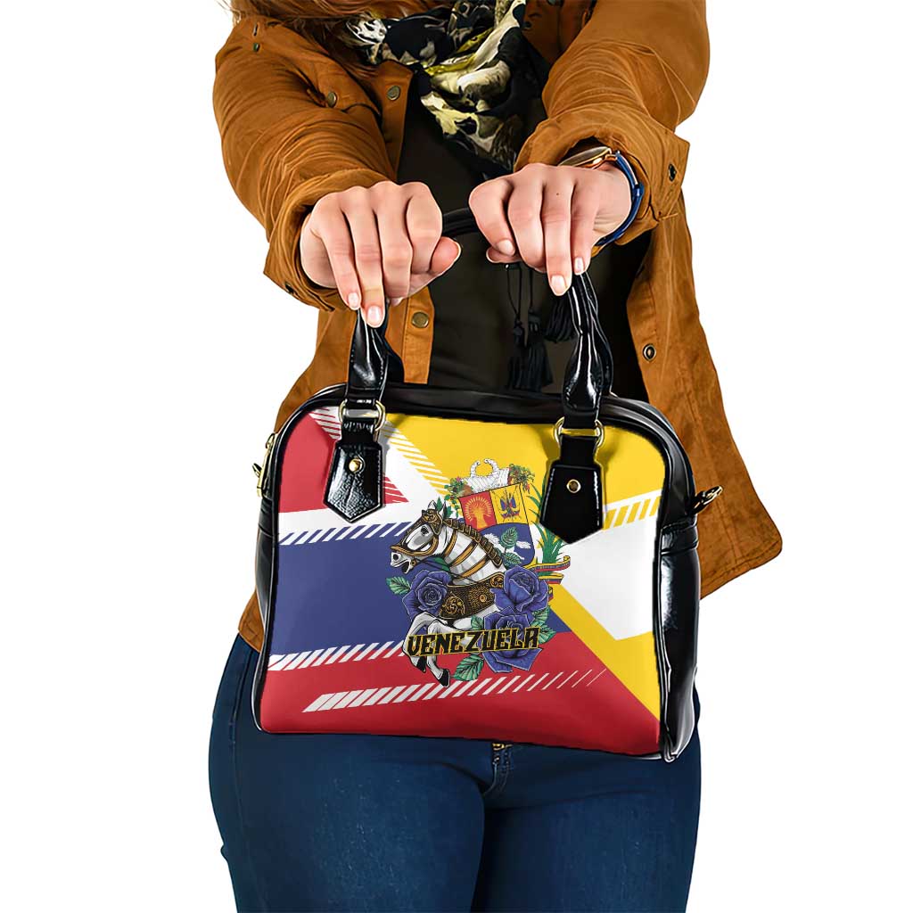 Venezuela White Horse Shoulder Handbag Veneziola Flag Colors - Wonder Print Shop