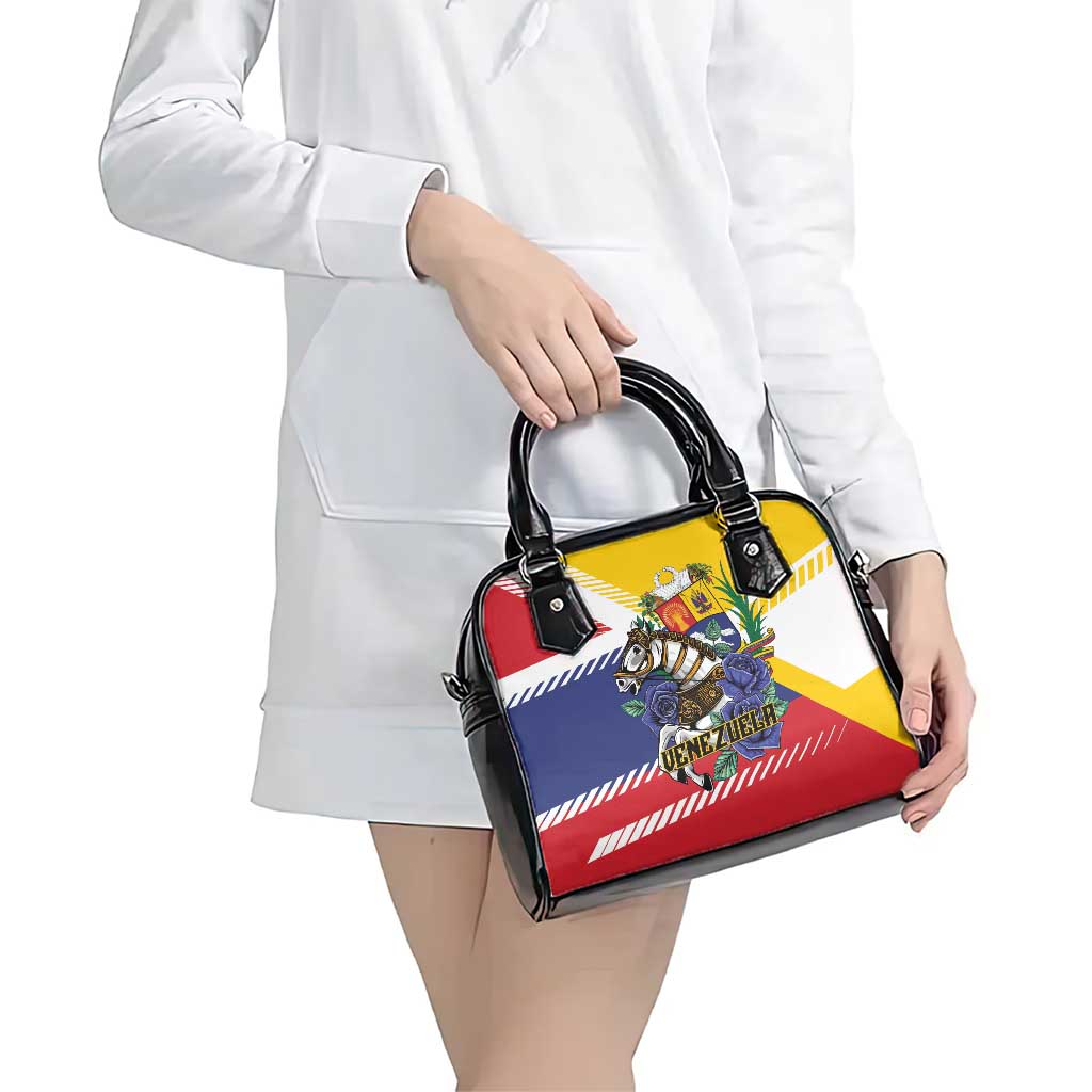 Venezuela White Horse Shoulder Handbag Veneziola Flag Colors - Wonder Print Shop