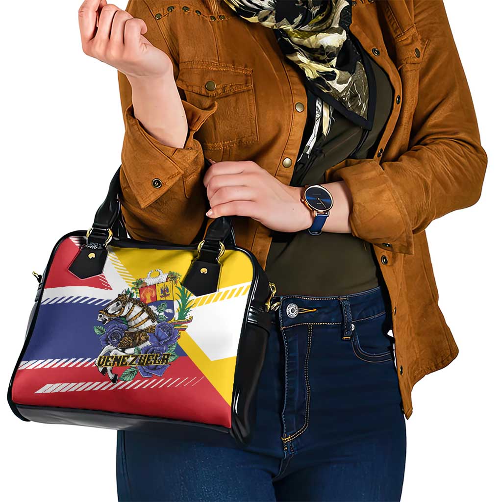 Venezuela White Horse Shoulder Handbag Veneziola Flag Colors - Wonder Print Shop