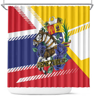 Venezuela White Horse Shower Curtain Veneziola Flag Colors - Wonder Print Shop
