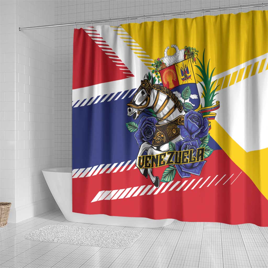 Venezuela White Horse Shower Curtain Veneziola Flag Colors - Wonder Print Shop