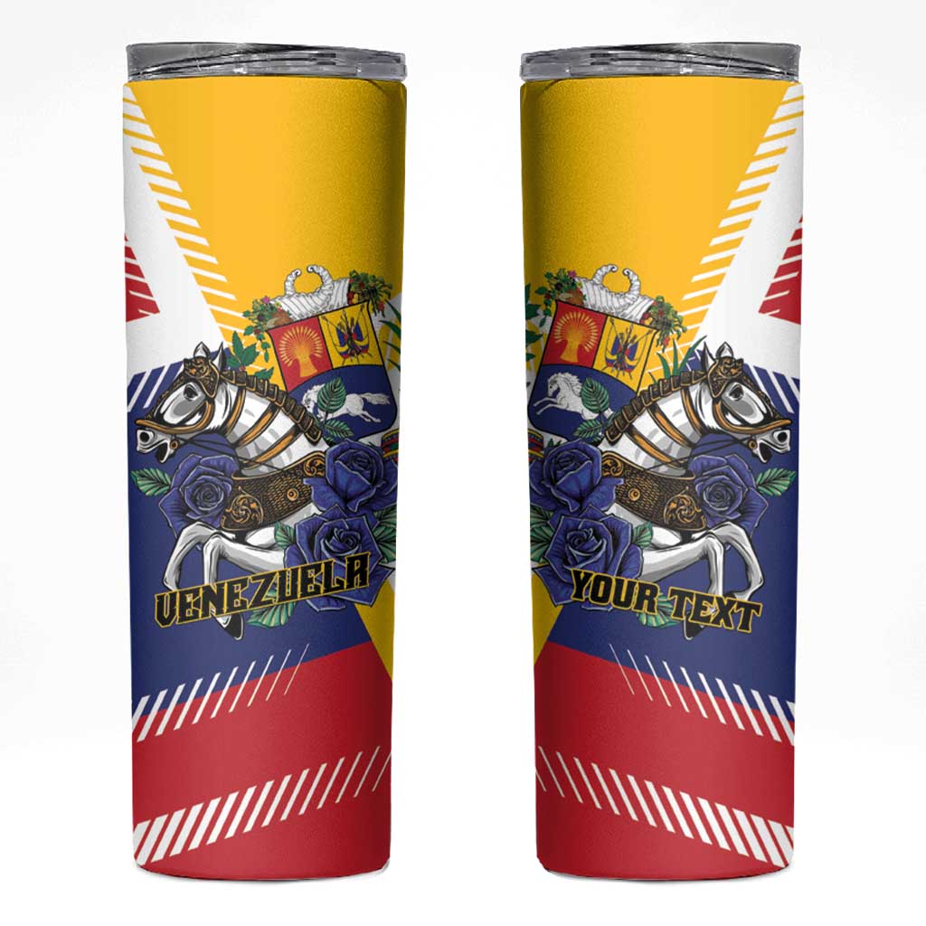 Personalized Venezuela White Horse Skinny Tumbler Veneziola Flag Colors - Wonder Print Shop