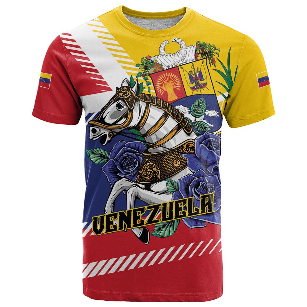 Personalized Venezuela White Horse T Shirt Veneziola Flag Colors - Wonder Print Shop
