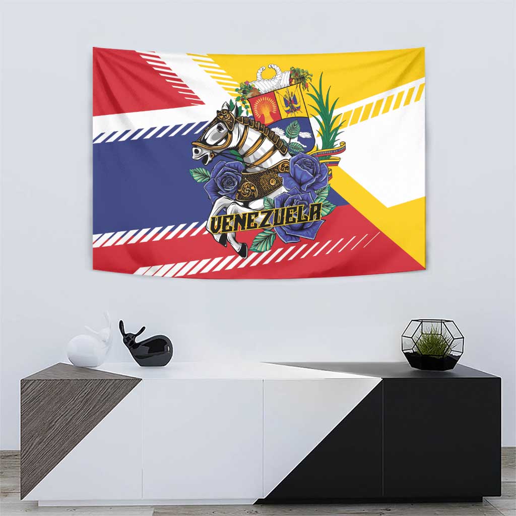 Venezuela White Horse Tapestry Veneziola Flag Colors - Wonder Print Shop