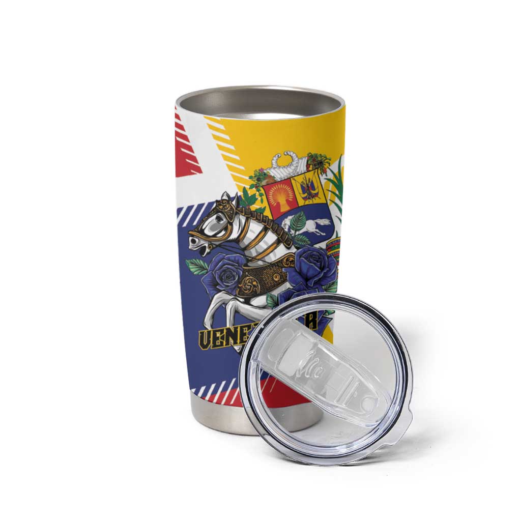 Personalized Venezuela White Horse Tumbler Cup Veneziola Flag Colors - Wonder Print Shop