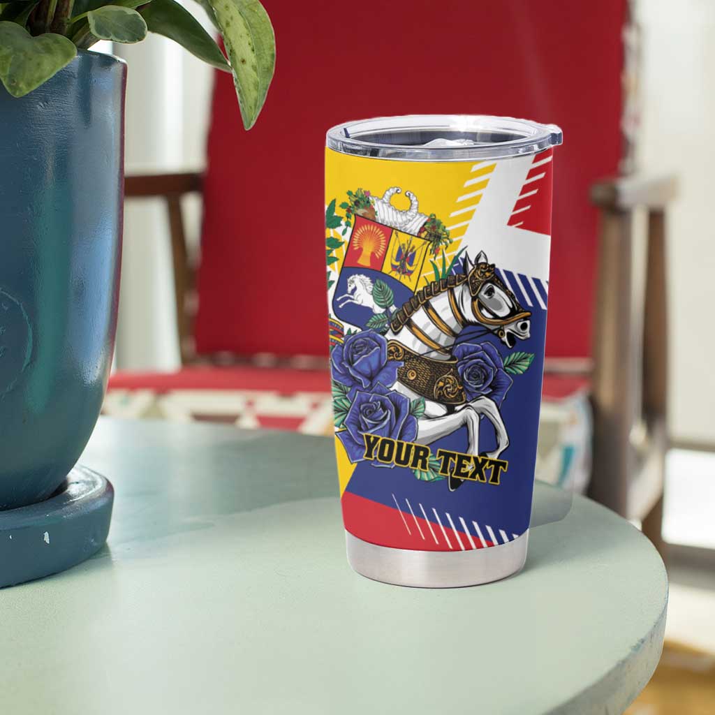 Personalized Venezuela White Horse Tumbler Cup Veneziola Flag Colors - Wonder Print Shop