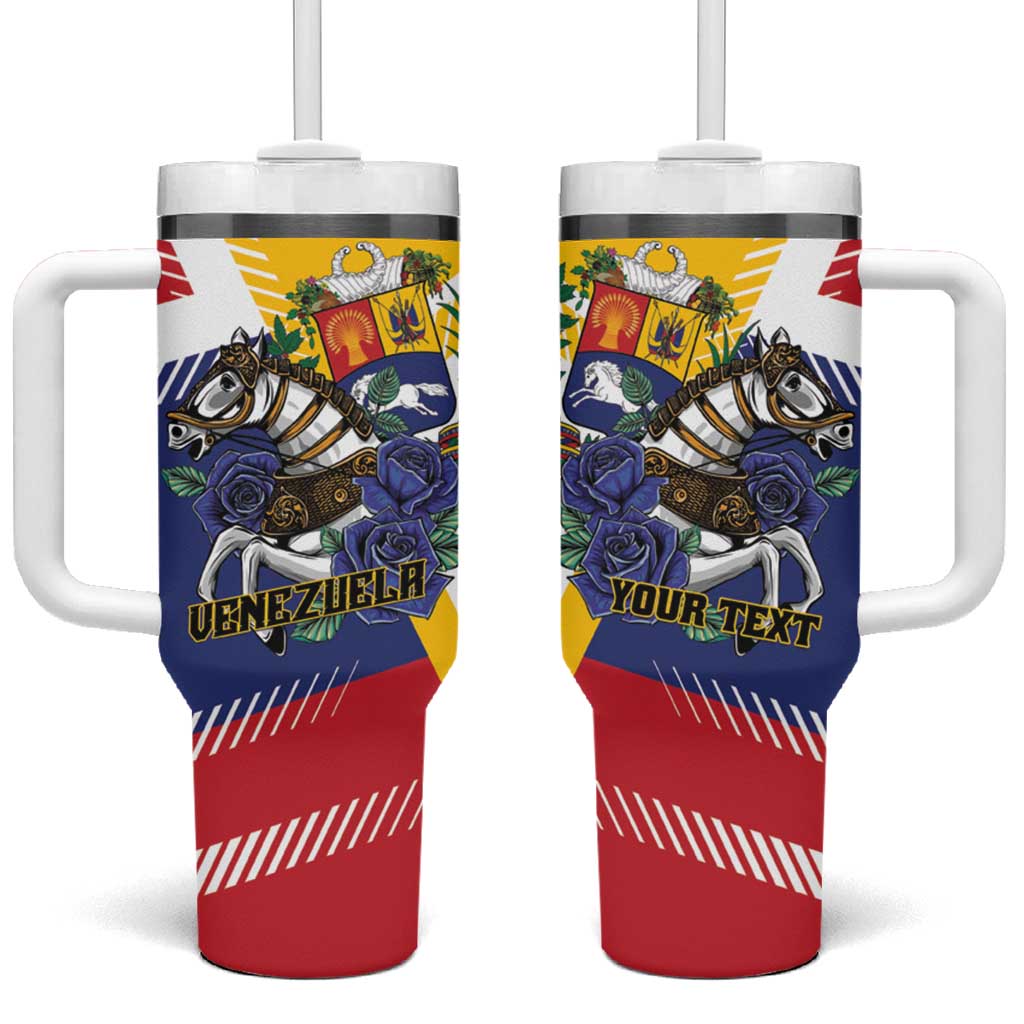 Personalized Venezuela White Horse Tumbler With Handle Veneziola Flag Colors - Wonder Print Shop