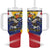 Personalized Venezuela White Horse Tumbler With Handle Veneziola Flag Colors - Wonder Print Shop