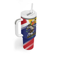 Personalized Venezuela White Horse Tumbler With Handle Veneziola Flag Colors - Wonder Print Shop