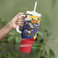 Personalized Venezuela White Horse Tumbler With Handle Veneziola Flag Colors - Wonder Print Shop