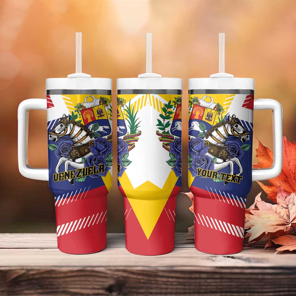 Personalized Venezuela White Horse Tumbler With Handle Veneziola Flag Colors - Wonder Print Shop