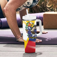 Personalized Venezuela White Horse Tumbler With Handle Veneziola Flag Colors - Wonder Print Shop