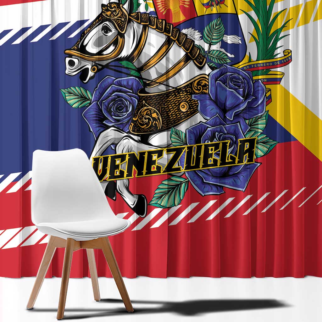 Venezuela White Horse Window Curtain Veneziola Flag Colors - Wonder Print Shop