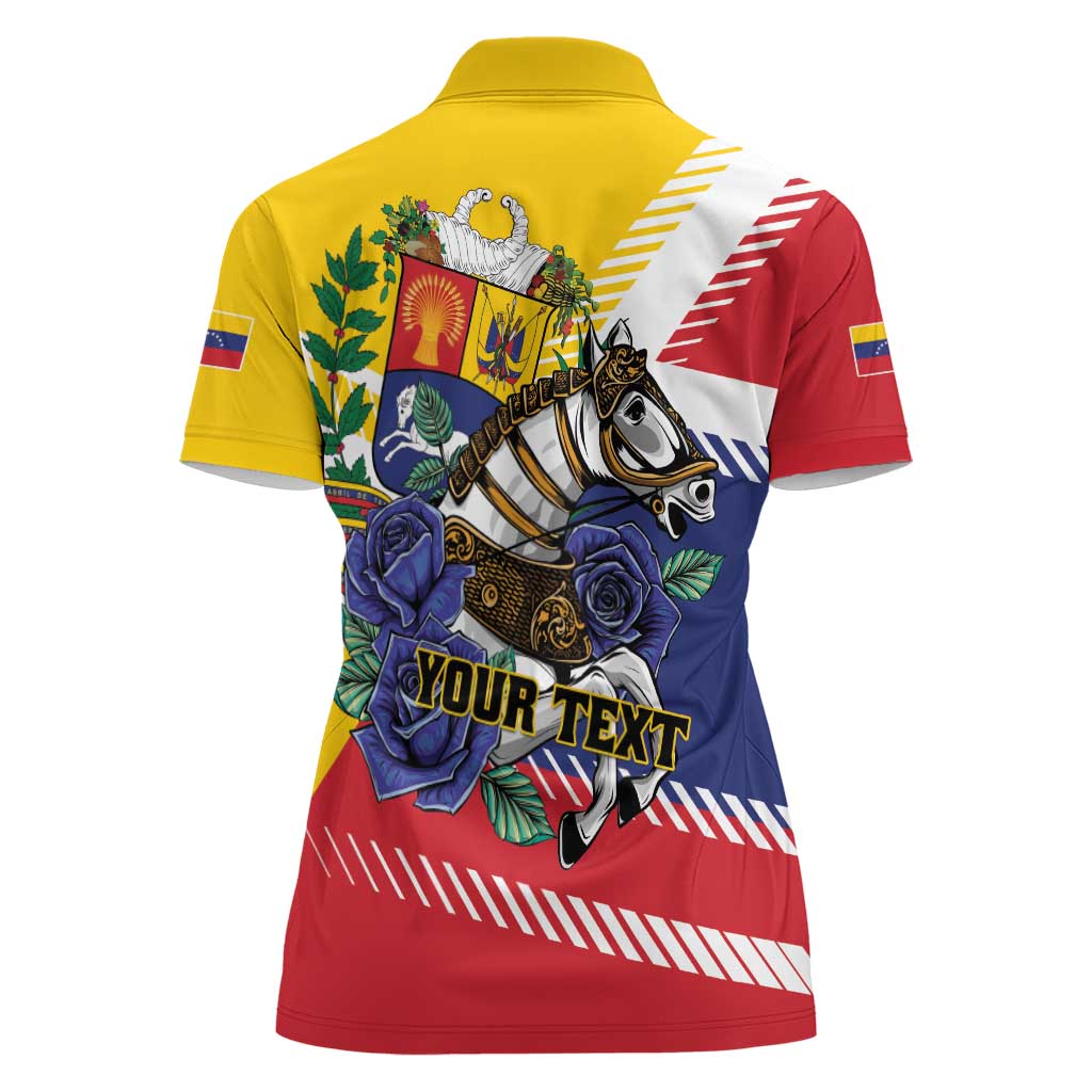 Personalized Venezuela White Horse Women Polo Shirt Veneziola Flag Colors - Wonder Print Shop