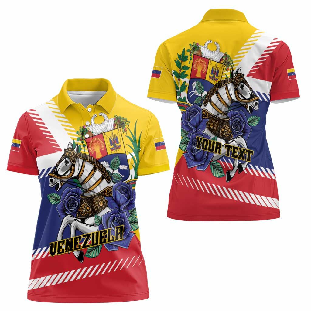 Personalized Venezuela White Horse Women Polo Shirt Veneziola Flag Colors - Wonder Print Shop