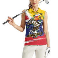 Personalized Venezuela White Horse Women Sleeveless Polo Shirt Veneziola Flag Colors - Wonder Print Shop