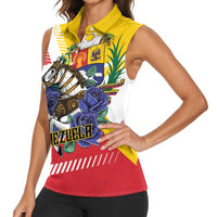 Personalized Venezuela White Horse Women Sleeveless Polo Shirt Veneziola Flag Colors - Wonder Print Shop