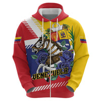 Personalized Venezuela White Horse Zip Hoodie Veneziola Flag Colors - Wonder Print Shop