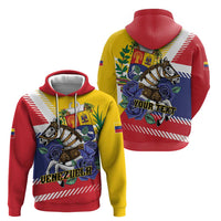 Personalized Venezuela White Horse Zip Hoodie Veneziola Flag Colors - Wonder Print Shop