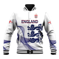 Custom England 2026 World Football Baseball Jacket Three Lions Go Champions