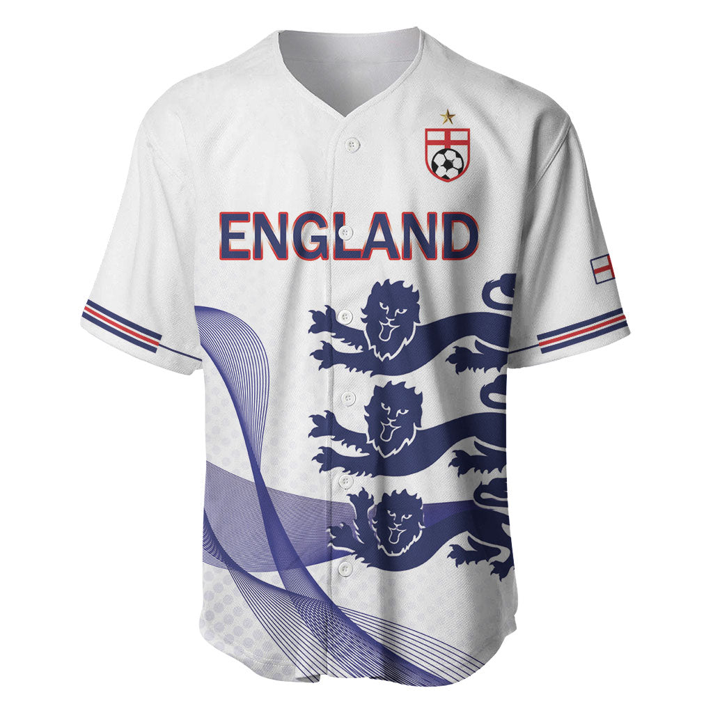 Custom England 2026 World Football Baseball Jersey Three Lions Go Champions