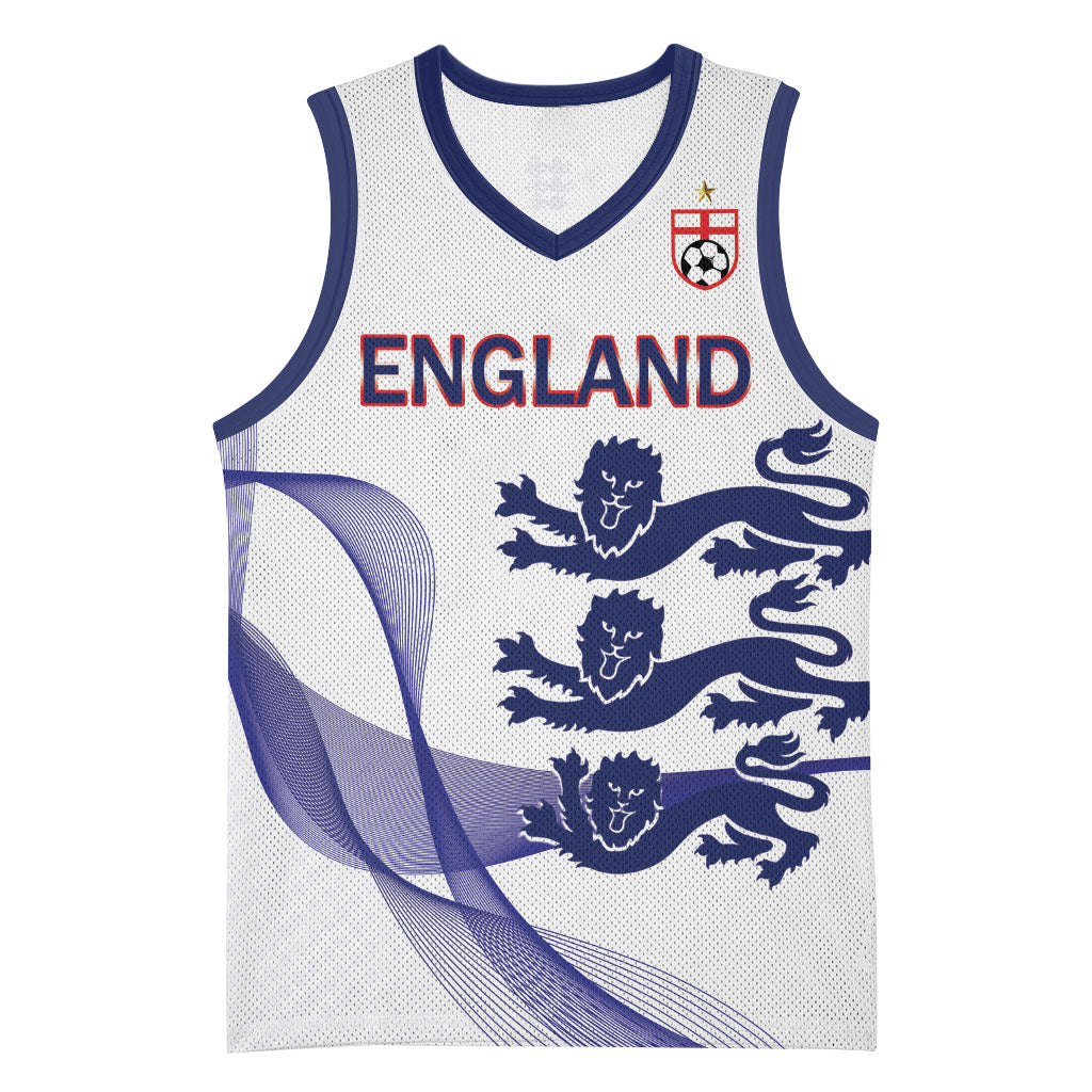 Custom England 2026 World Football Basketball Jersey Three Lions Go Champions