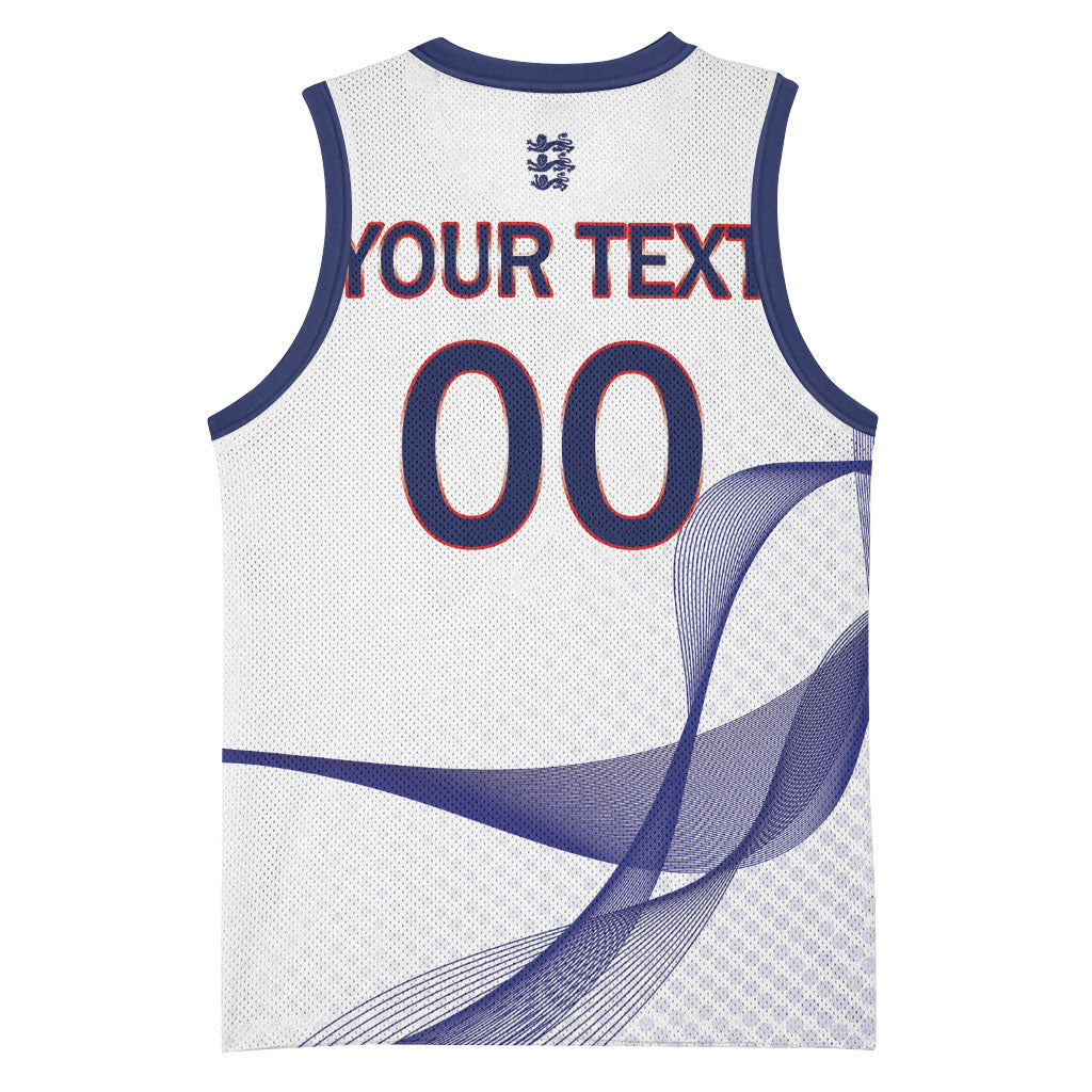 Custom England 2026 World Football Basketball Jersey Three Lions Go Champions