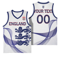 Custom England 2026 World Football Basketball Jersey Three Lions Go Champions