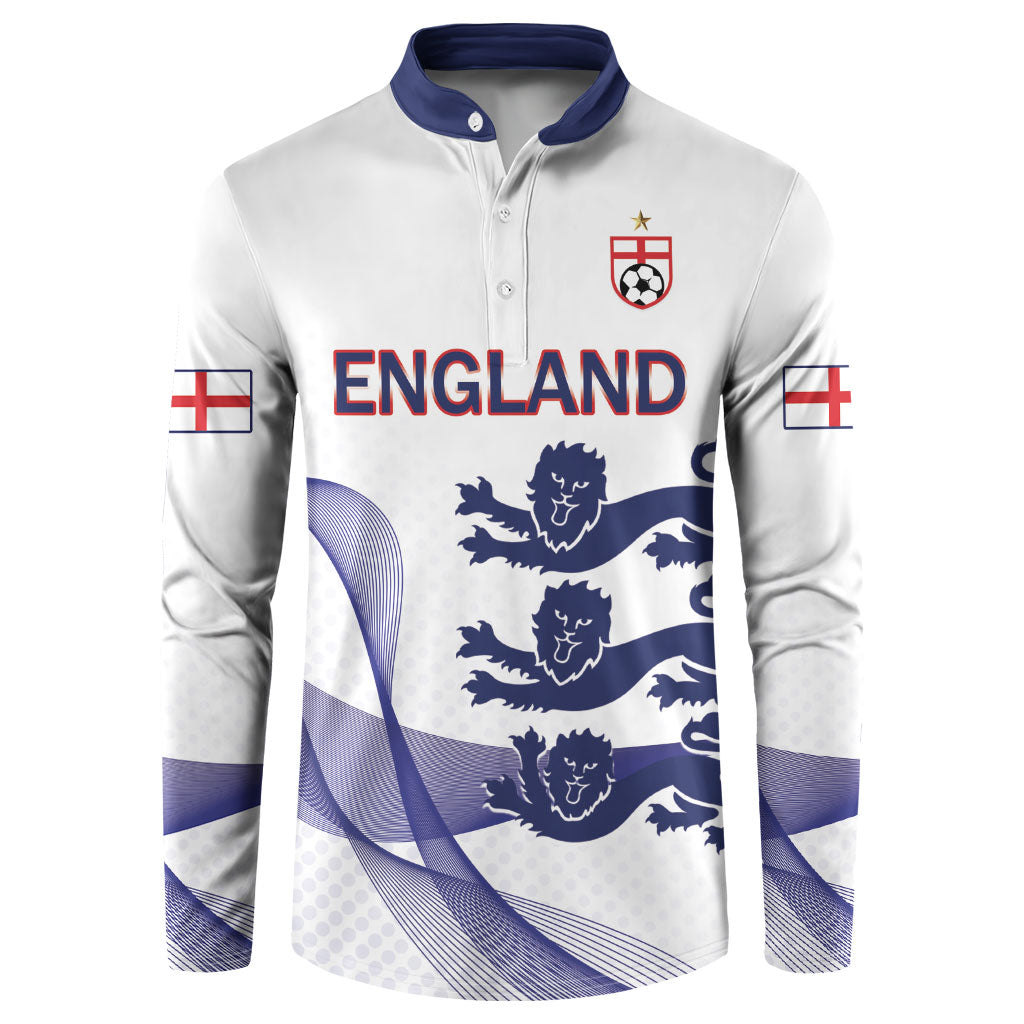 Custom England 2026 World Football Button Sweatshirt Three Lions Go Champions