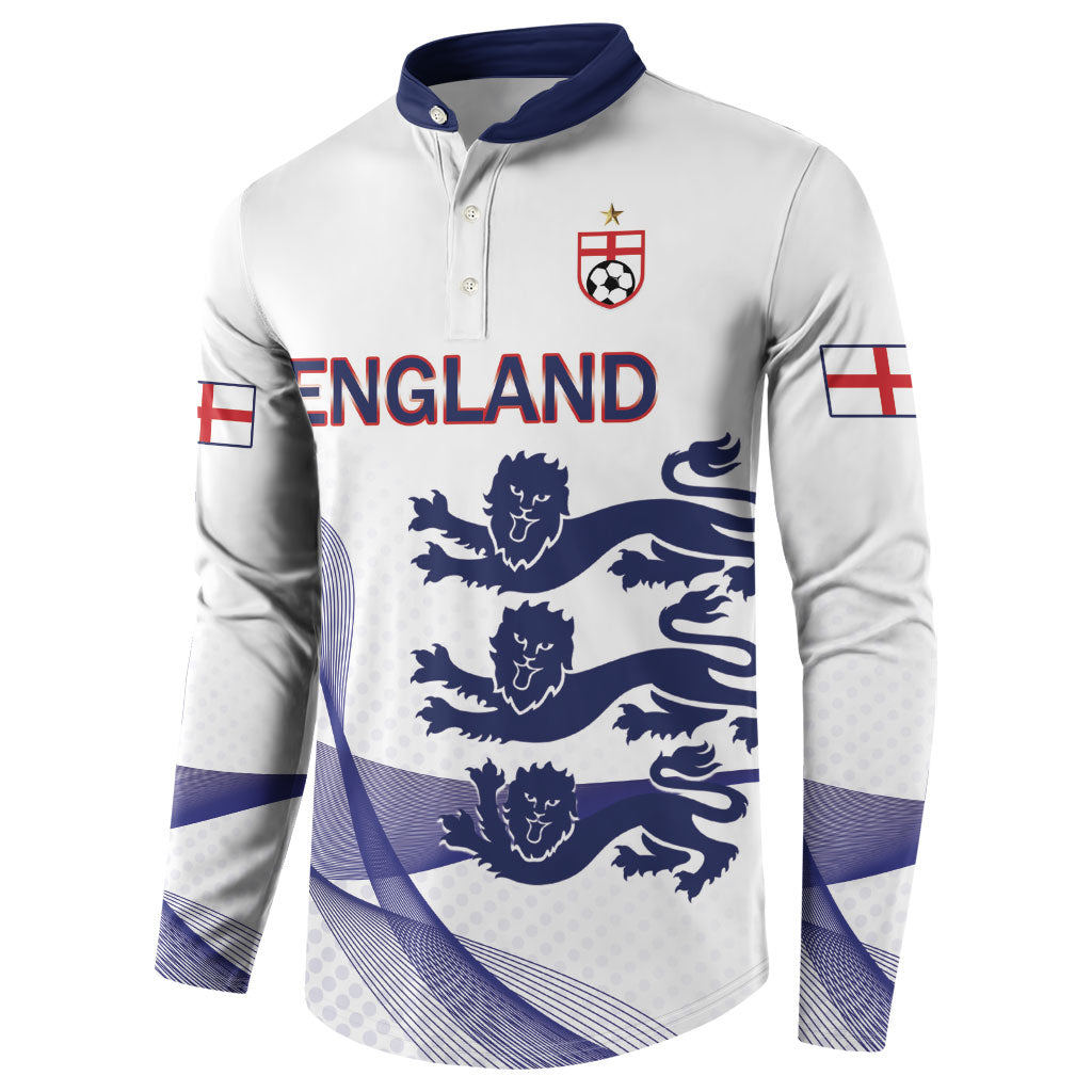 Custom England 2026 World Football Button Sweatshirt Three Lions Go Champions