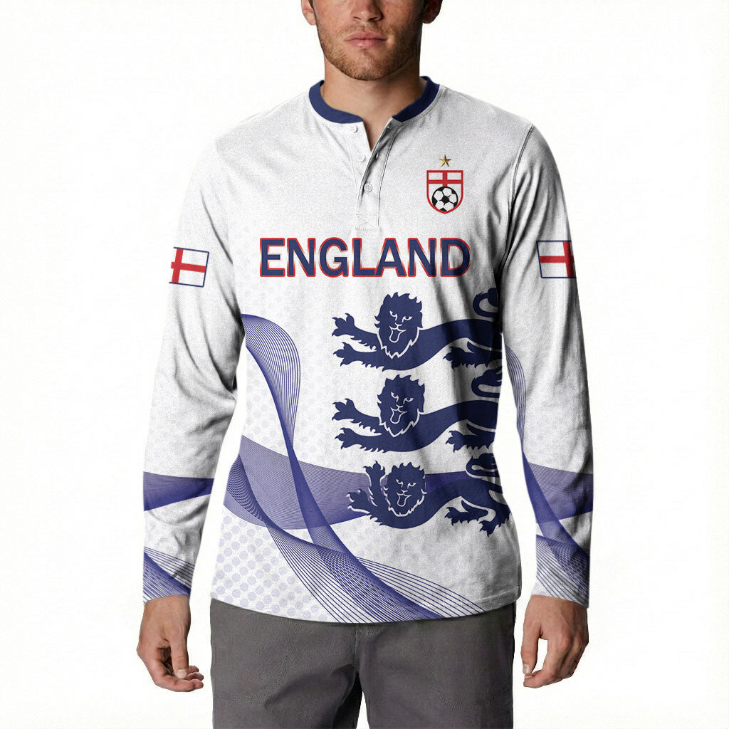 Custom England 2026 World Football Button Sweatshirt Three Lions Go Champions