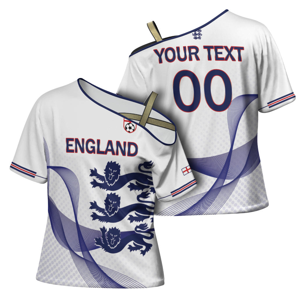 Custom England 2026 World Football Cross Shoulder Shirt Three Lions Go Champions