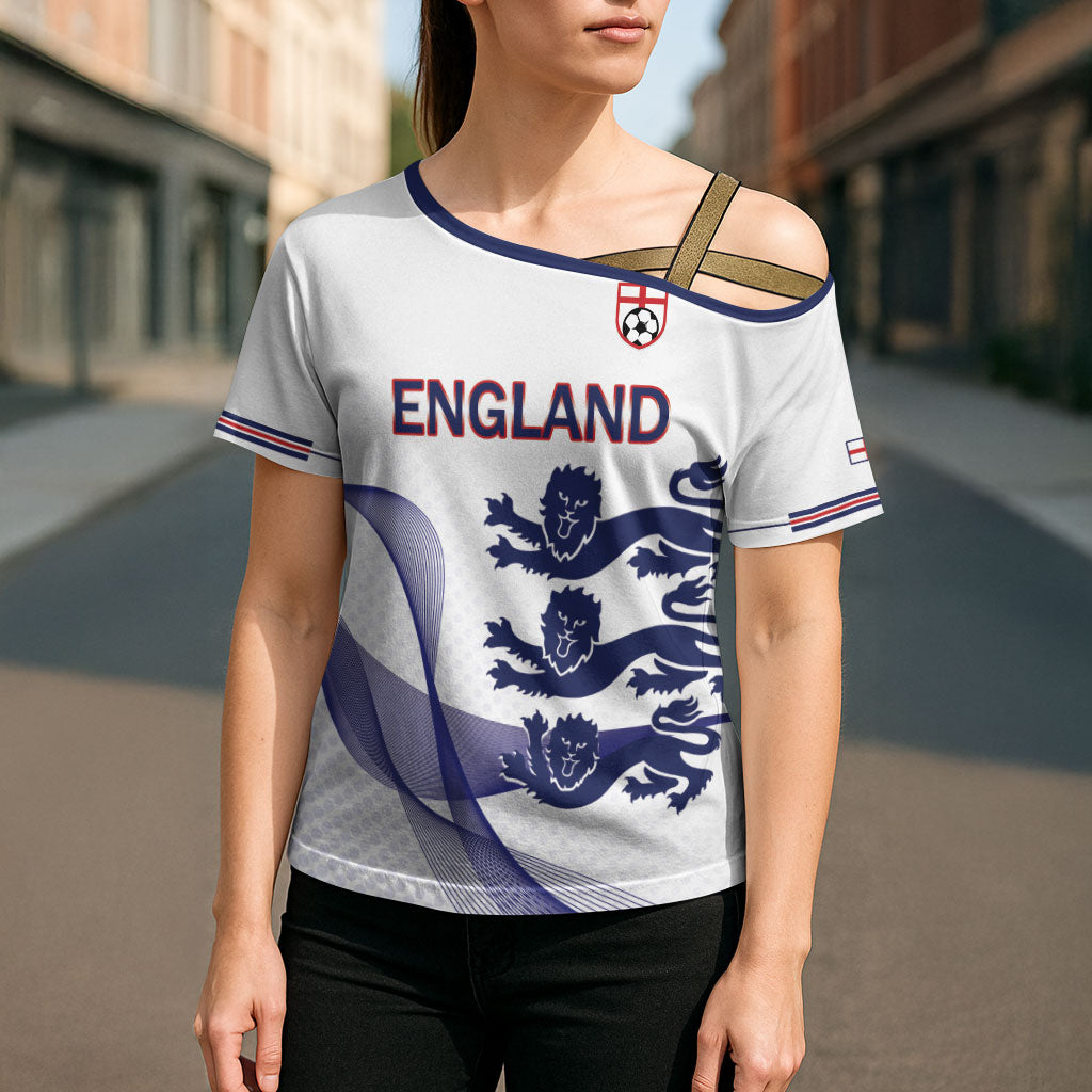 Custom England 2026 World Football Cross Shoulder Shirt Three Lions Go Champions