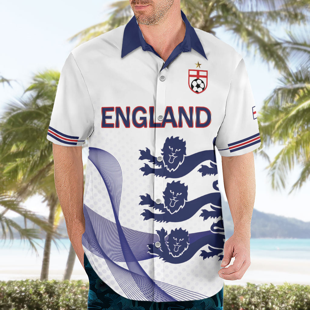 Custom England 2026 World Football Hawaiian Shirt Three Lions Go Champions