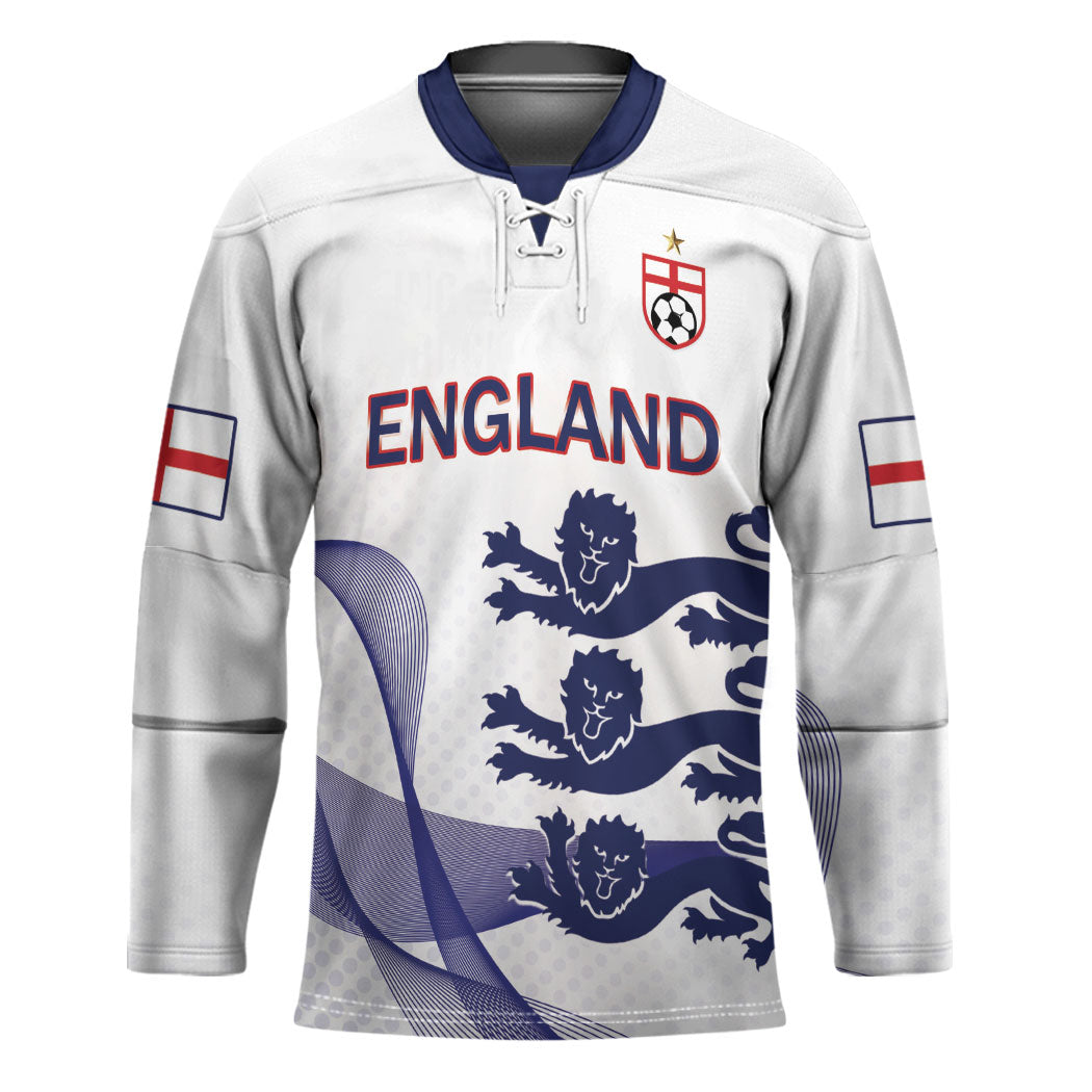 Custom England 2026 World Football Hockey Jersey Three Lions Go Champions
