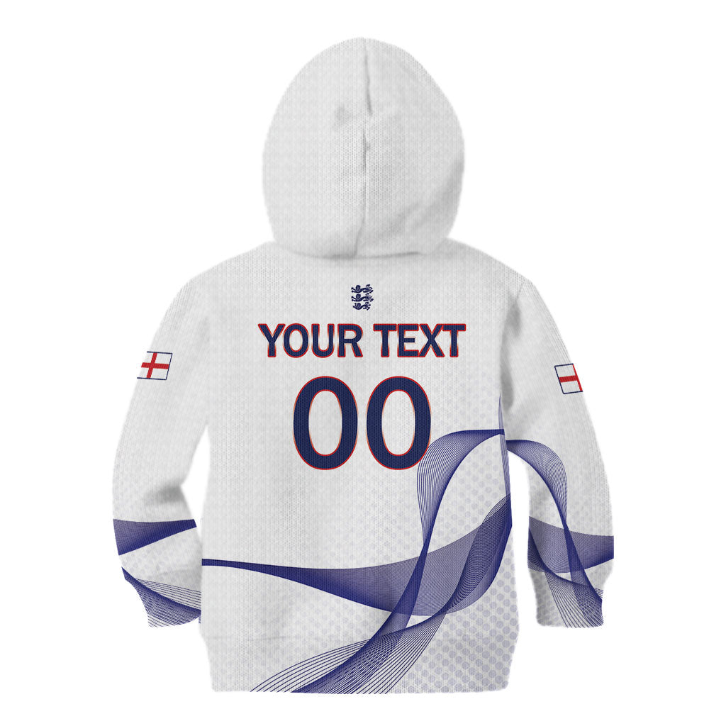 Custom England 2026 World Football Kid Hoodie Three Lions Go Champions