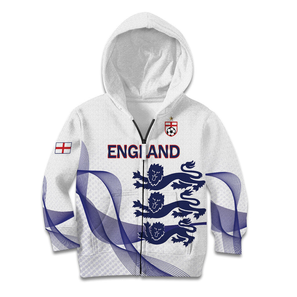 Custom England 2026 World Football Kid Hoodie Three Lions Go Champions