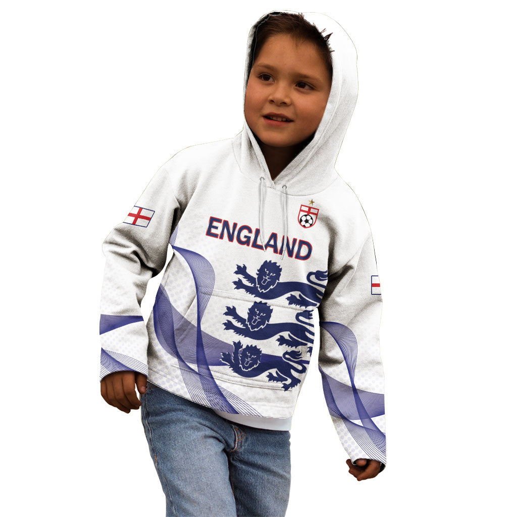Custom England 2026 World Football Kid Hoodie Three Lions Go Champions