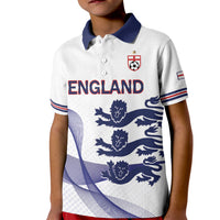 Custom England 2026 World Football Kid Polo Shirt Three Lions Go Champions