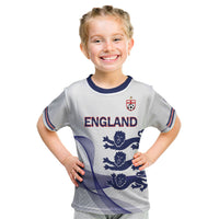 Custom England 2026 World Football Kid T Shirt Three Lions Go Champions