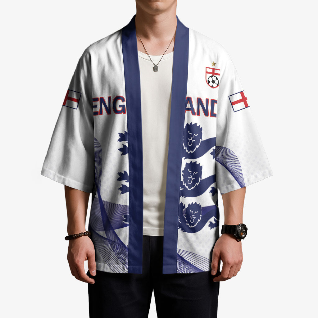Custom England 2026 World Football Kimono Three Lions Go Champions